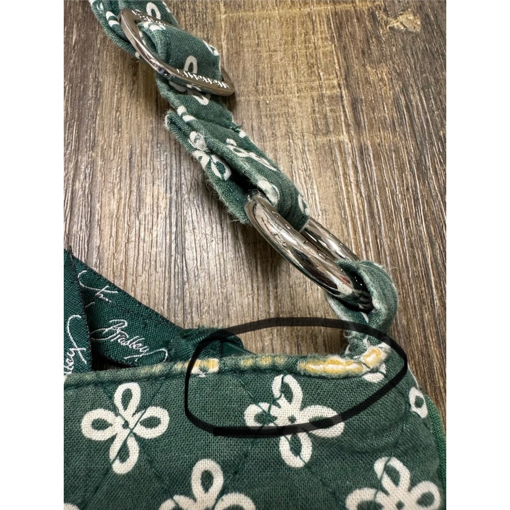 Vera Bradley Village Green White Quilted Crossbody Bag Triple Zip Hipster - Picture 5 of 16